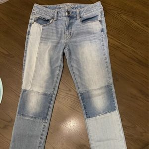 American Eagle Skinny Jeans Patches Size 6